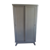 Wardrobe of the 50s green of gray waxed finish