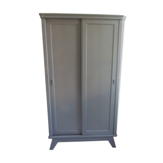 Wardrobe of the 50s green of gray waxed finish