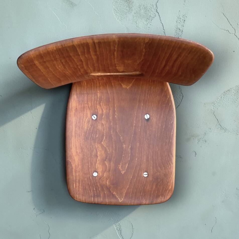 Vintage children's chair in moulded wood Pagholz – Smiley mini format chair