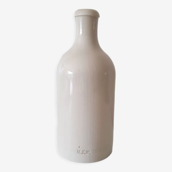 Vintage bottle in beige glazed stoneware