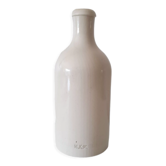 Vintage bottle in beige glazed stoneware