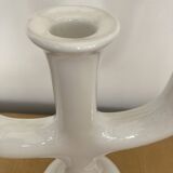 Scandinavian candlestick 3 lights white ceramic