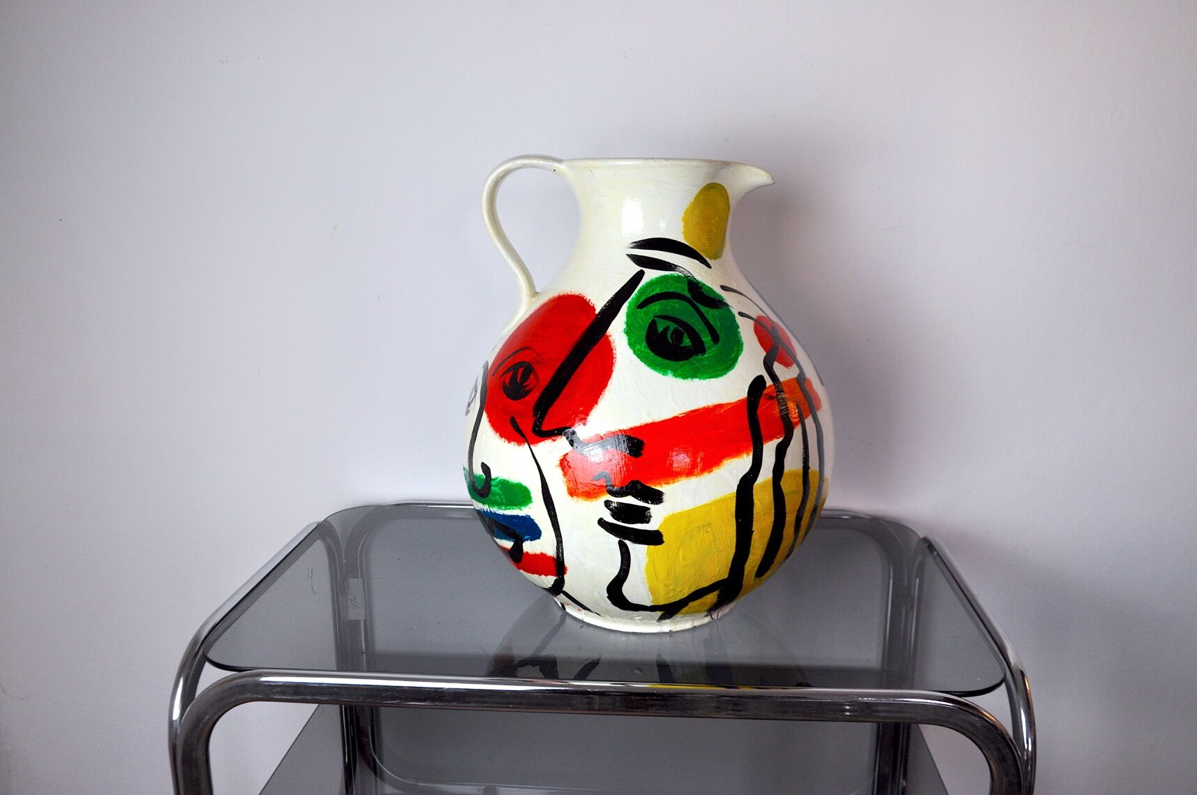 Vase painted by Peter Robert Keil, signed, Germany, 1984
