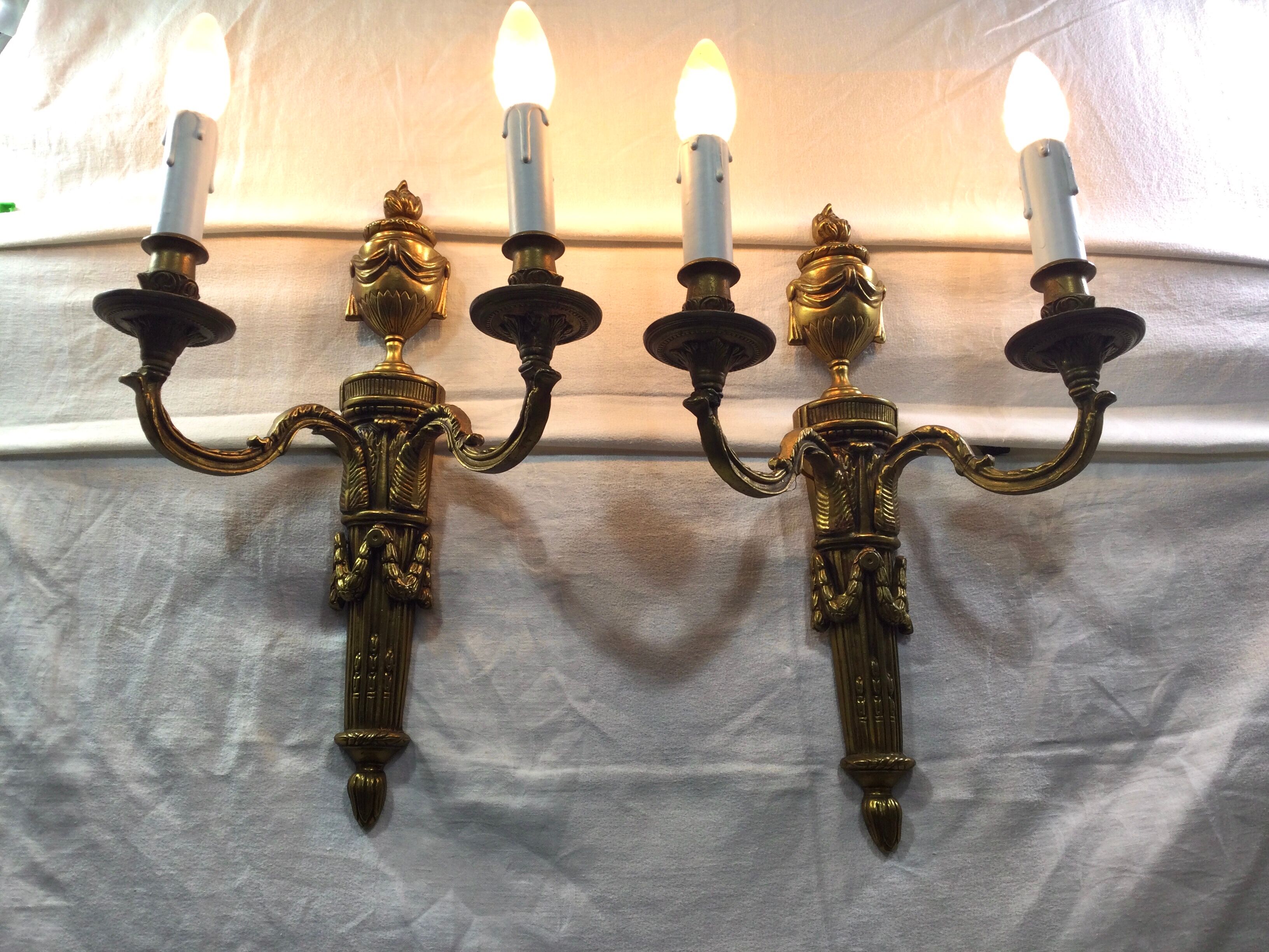 Paire d'applique en bronze st louis XVI