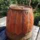 Vintage wicker and rattan cache-pot basket Bohemian Décor 70s