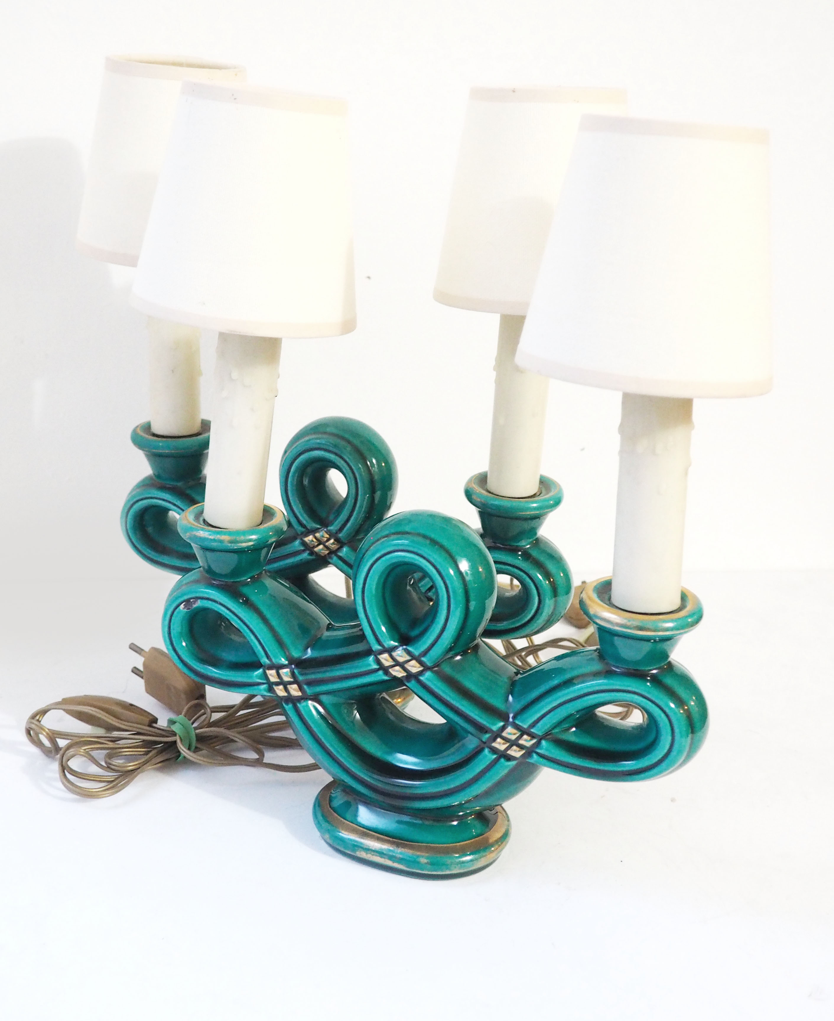 Pair of candlestick lamps