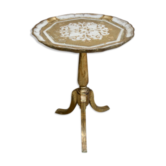 Pedestal table in gilded wood Florentine style