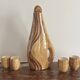 Grandjean Jourdan liqueur set in wood-effect glazed ceramic
