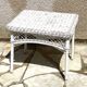 Table basse de jardin rotin vintage
