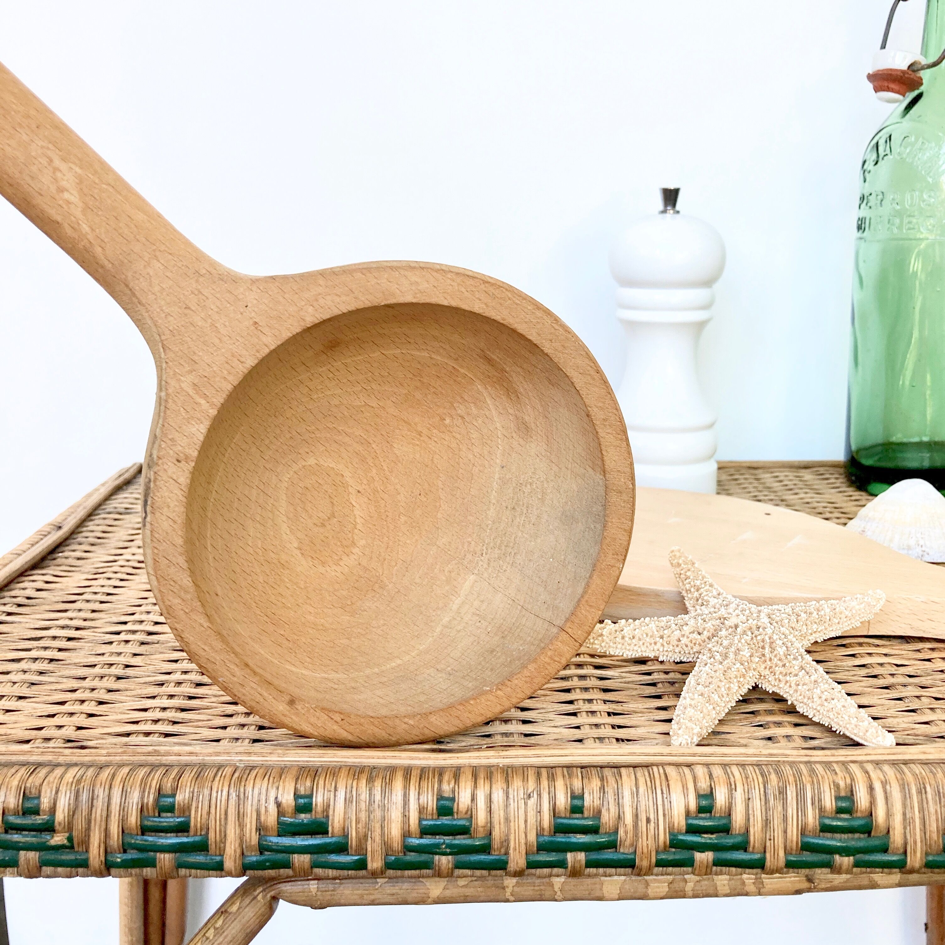 Decorative ladle XXL folk art 50s