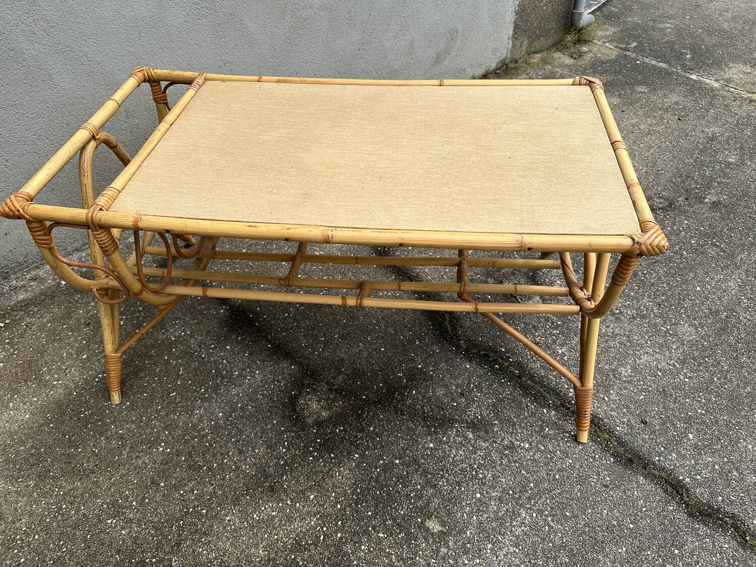 Rattan coffee table