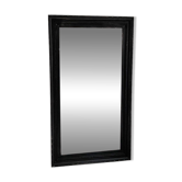 Miroir années 1950  bois noir mat patiné