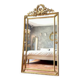 Antique mirror with glazing beads, 19th century
