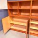 Art Deco bookcases, 1930s, walnut and maple veneer