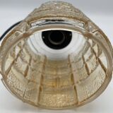Suspension / portable lamp in smoked glass, 1970s