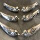 6 vintage DUCK-shaped knife rests, silver-plated metal, SILEA