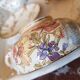 Rare 19th century cup and saucer, Sarreguemines earthenware, Louis XV model