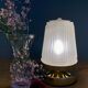 Vintage Art Deco frosted glass globe table lamp