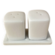 Salt & pepper shaker + genevieve lethu plate porcelain france vintage