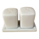 Salt & pepper shaker + genevieve lethu plate porcelain france vintage
