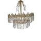 Chandelier - Hollywood Regency - gilded - crystal - 3rd quarter of the 20th