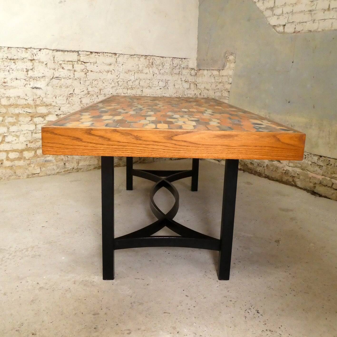 stoneware dining table, 1970