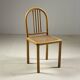 Chaise vintage en bois et cannage