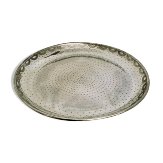 Guilloché silver dish