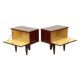 Pair of Vintage Bedside Tables Veneer Wooden Night Tables