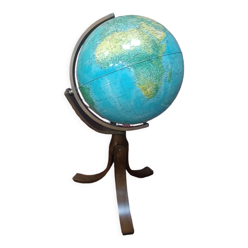 Globe terrestre géoscope lumineux, 1981 par Ricoscope, Florence, Italie ...