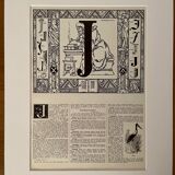 Lithograph letter J - 1930