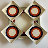 Set of 5 trays target Prisunic design 1960