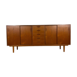 Danish mid-century modern buffet in teak with drawers and sliding doors – 1960s