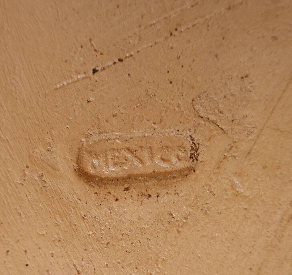 Vintage Mexican Hand Painted Terracotta Wall Plate - Amado Galvan - 1970s