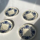 Vintage tea or coffee service Sarreguemines model Romantic 6 pieces cups and under cups