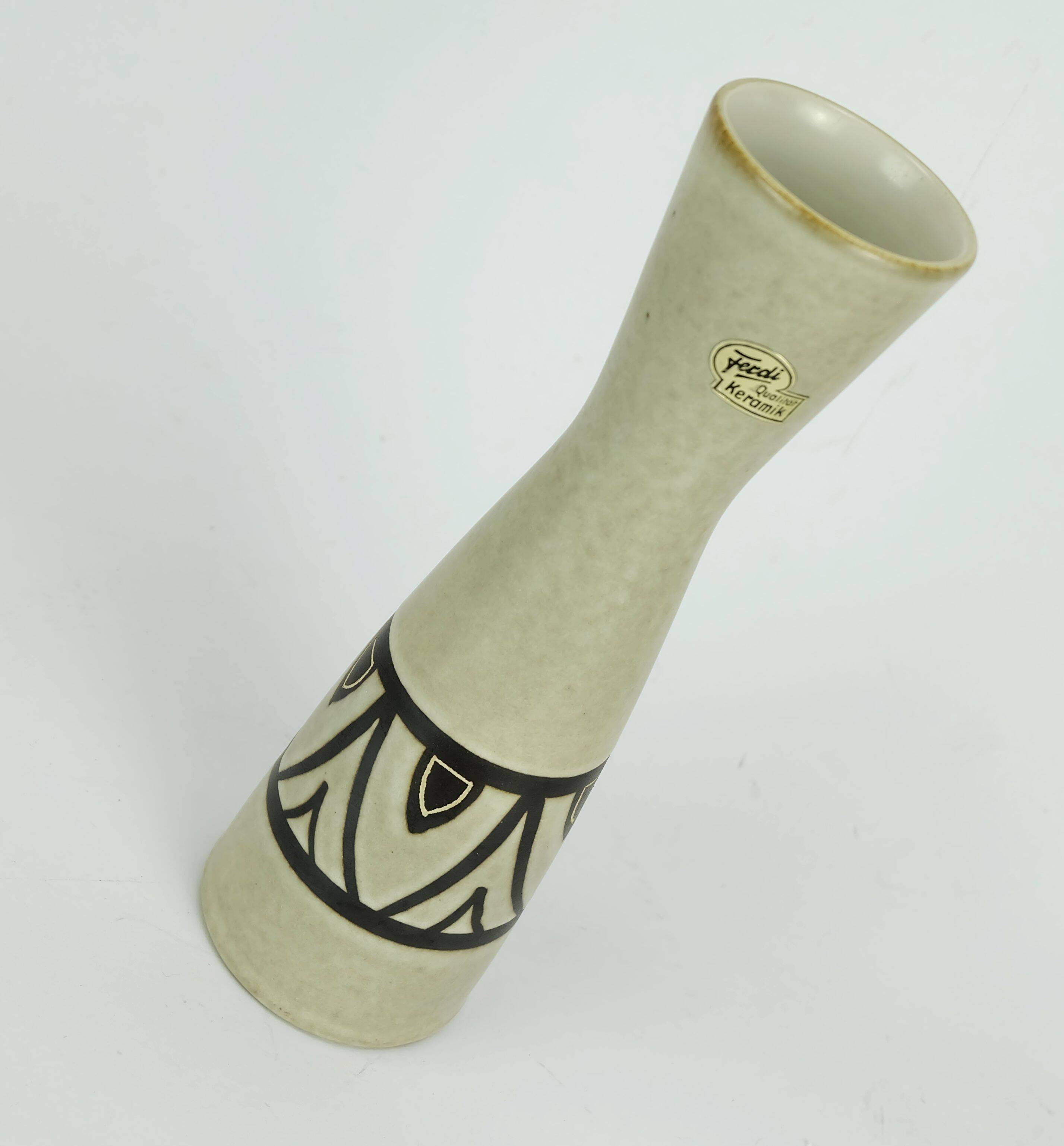 vintage mid century VASE ferdi keramik 1950s abstract decor model 1031/25