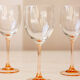 4 verres à pied saumon