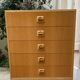 Chest of drawers with 5 drawers in light oak, Danish production from the 60s/70s.