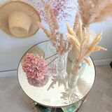 Old mirror pedestal table