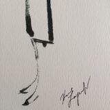Chanel: beautiful illustration / drawing / sketch mode. Coco Chanel silhouette. Perfect condition
