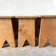 Set of six solid walnut stools, mountain style, circa 1960