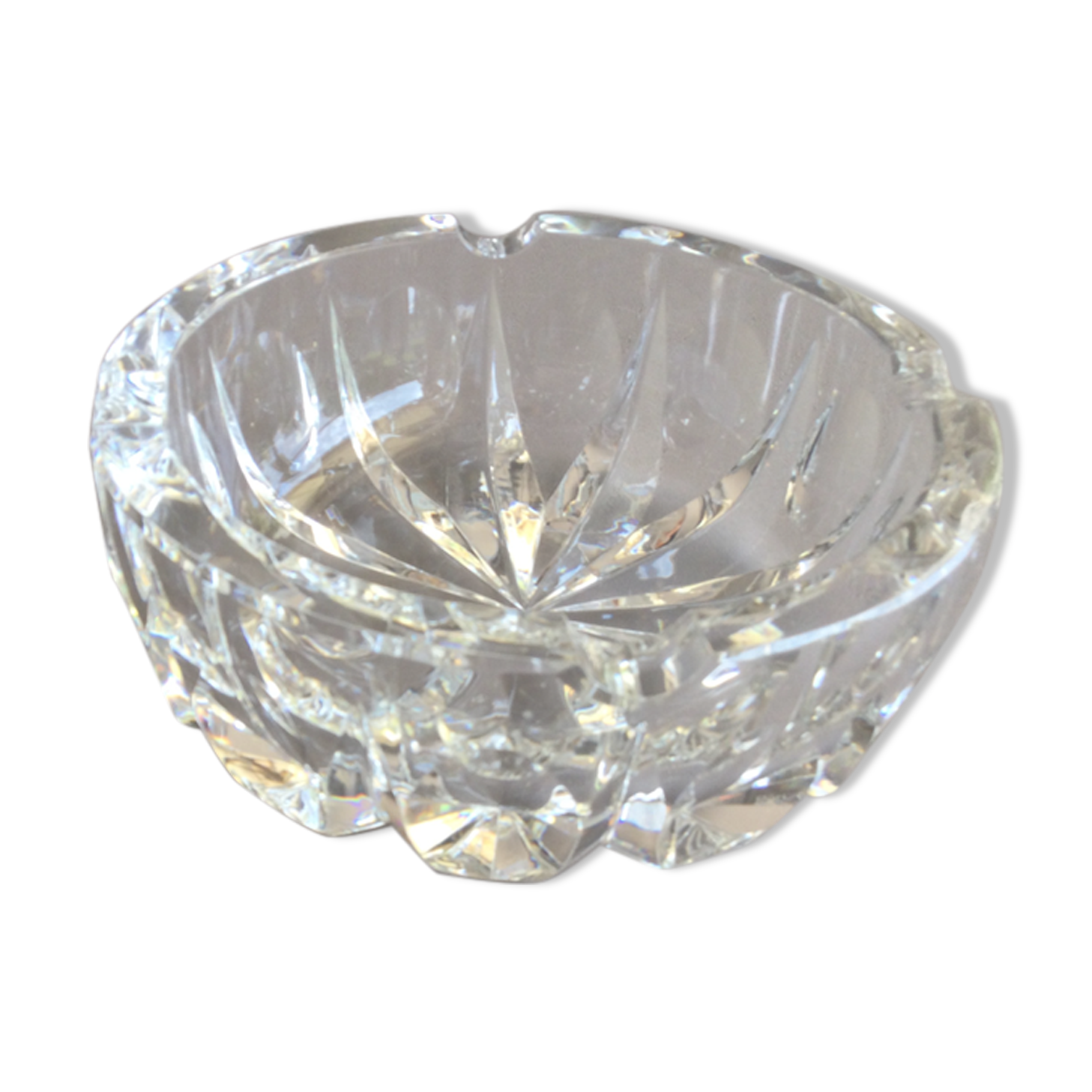 crystal ashtray signed saint-louis