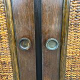 Armoire en rotin vintage