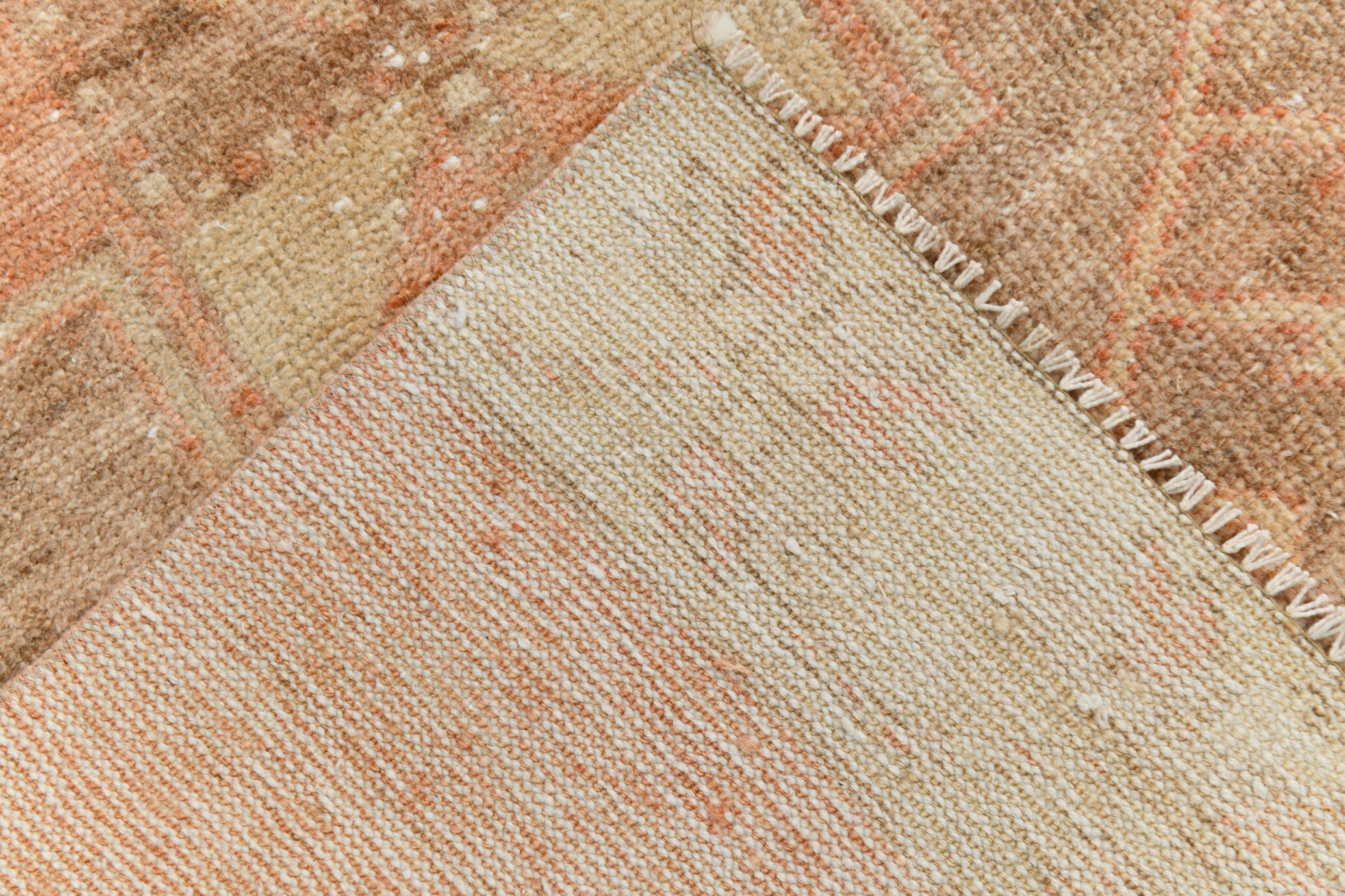 Orange and brown runner rug 78x393cm