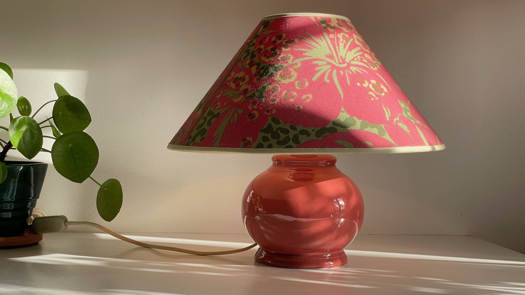 VINTAGE Leopard Ceramic LAMP