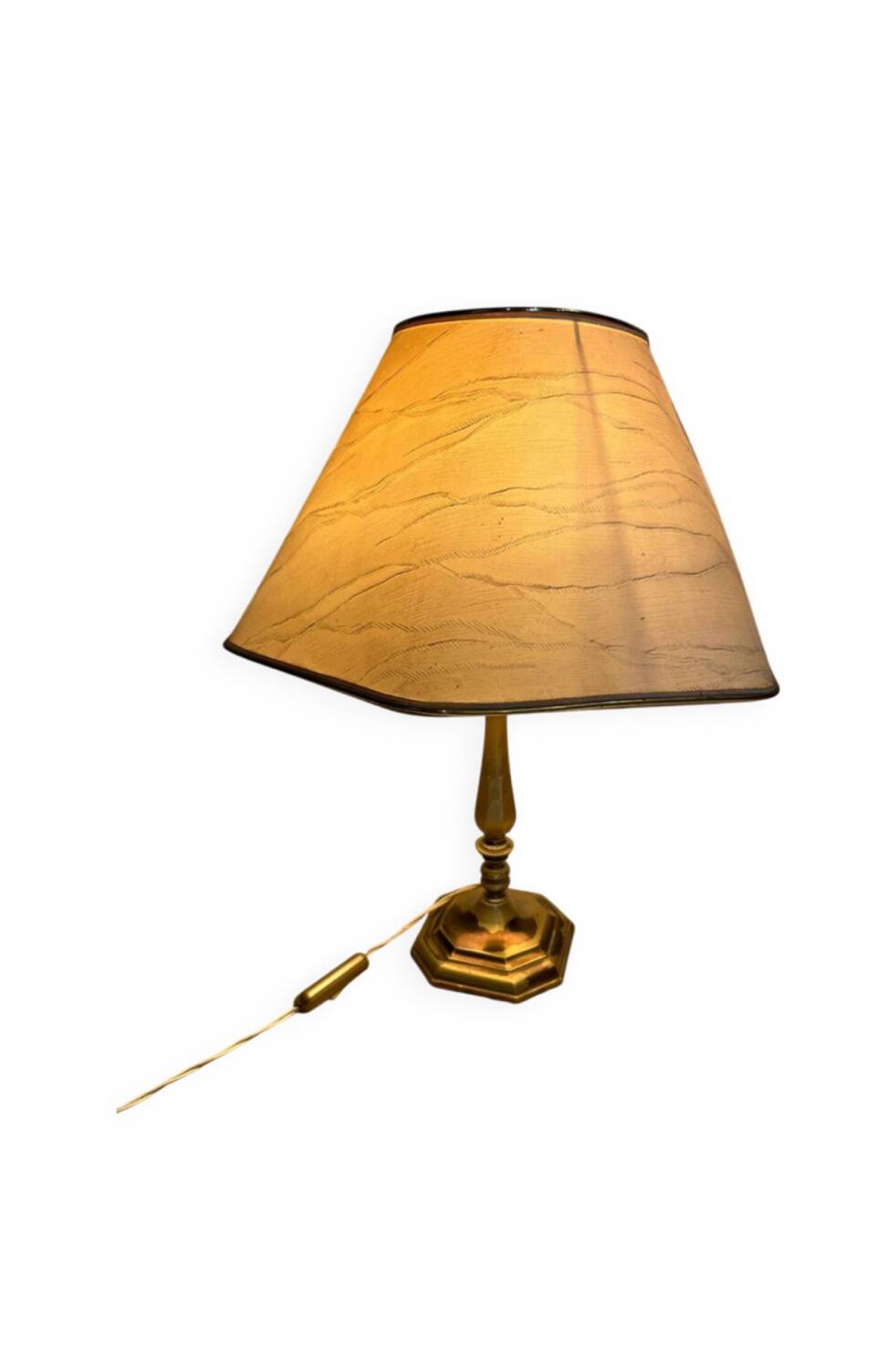 Vintage 1950s brass lamp