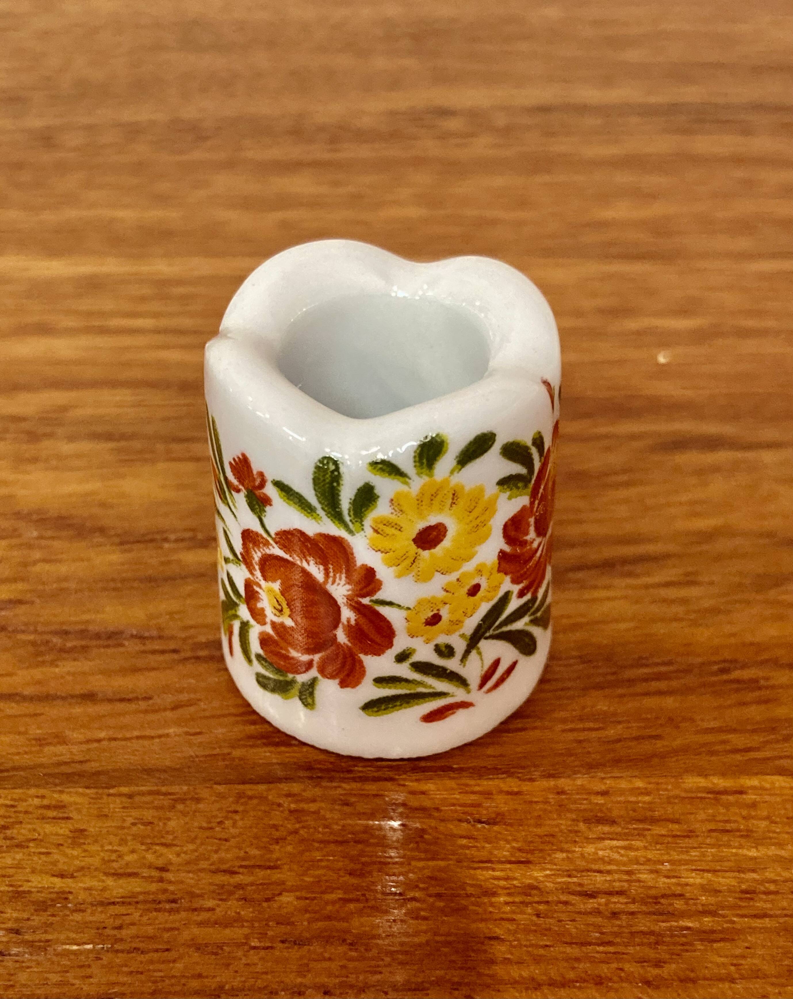 Set of ten designer ceramic candleholders 1950.