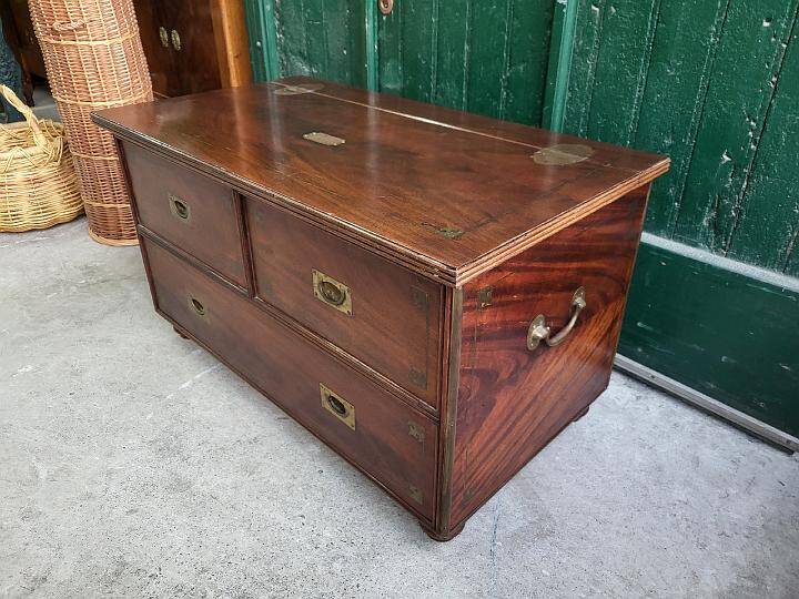 Mahogany and brass boat chest trunk the great pacific s fran
