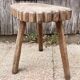 Sculptural brutalist stool, vintage side table, 1950s.