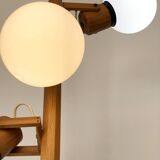 Lampadaire en bois des années 70